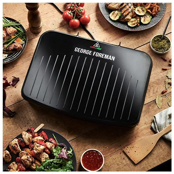 George Foreman Family-Size Electric Grill with 5-serving capacity perfect for families